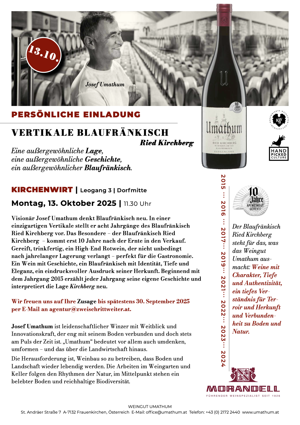 Umathum Einladung KIRCHBERG Kirchenwirt Kopie